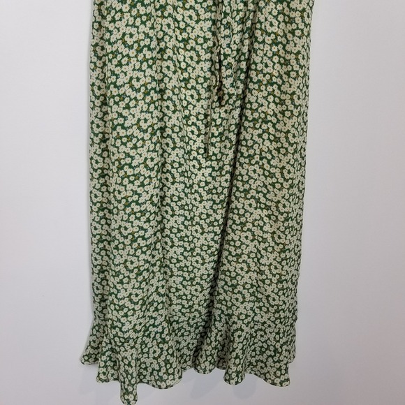 Lulu's Women Darling Daisies Green Floral Print Midi Dress Sz XL Summer Party - Picture 8 of 11